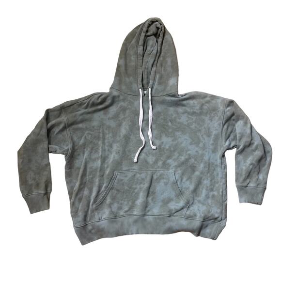 Aerie Oversized Tie-Dye Green Hoodie Women’s Size Large - Picture 1 of 6